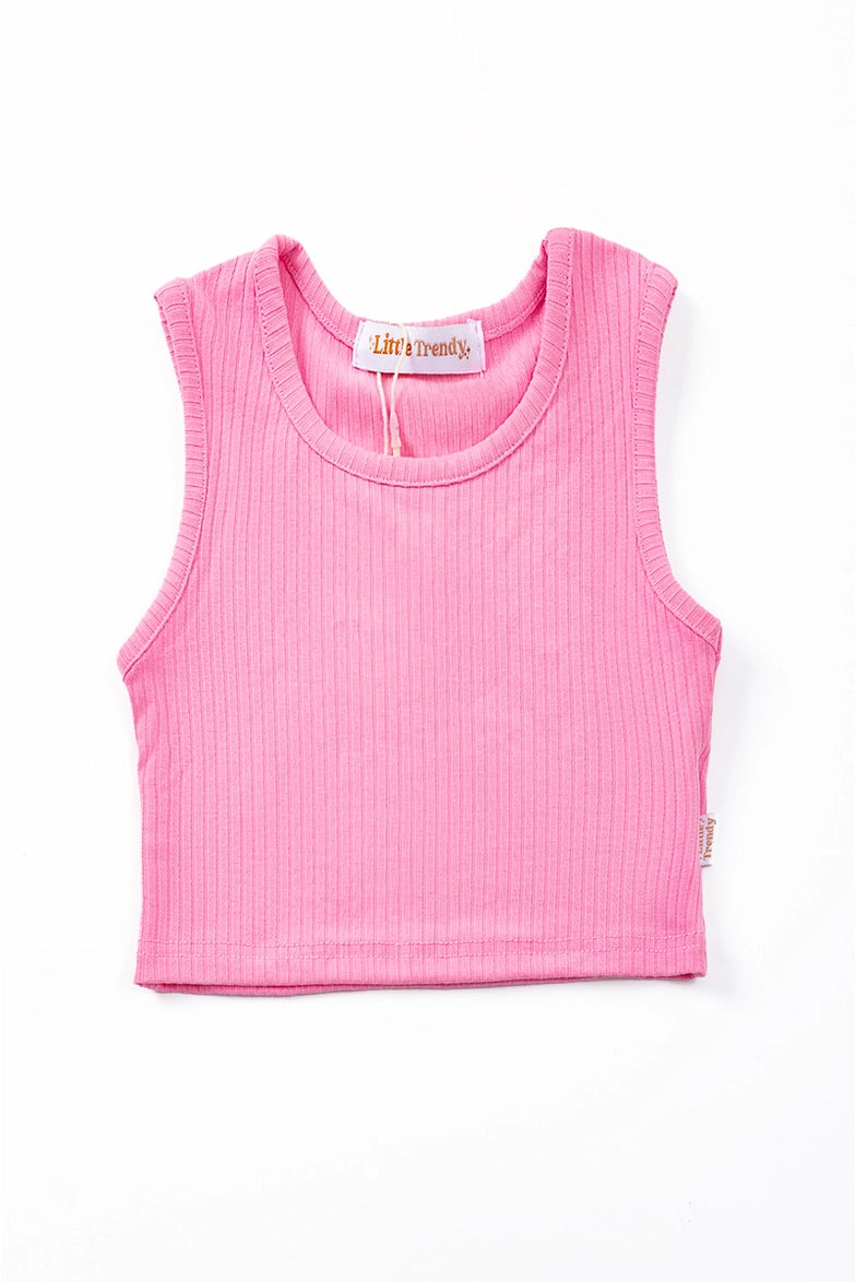 Little | Trendy | Cotton | Tank | Pink | Vagabond | Apparel | Boutique