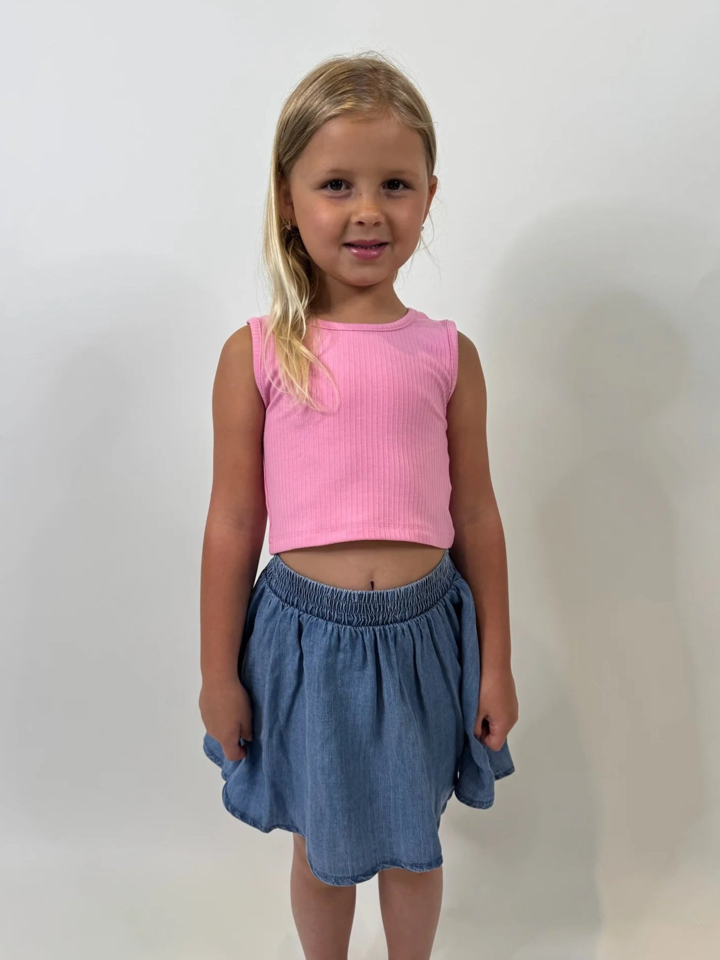 Little | Trendy | Cotton | Tank | Pink | Vagabond | Apparel | Boutique