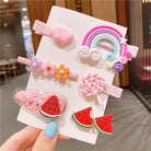 Little Trendy | Fruit Flower Hair Clip Set  | Pink | Vagabond | Apparel | Boutique