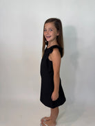 Little Olin | Black | Ruffle Dress | Tween | Side | Vagabond | Apparel | Boutique