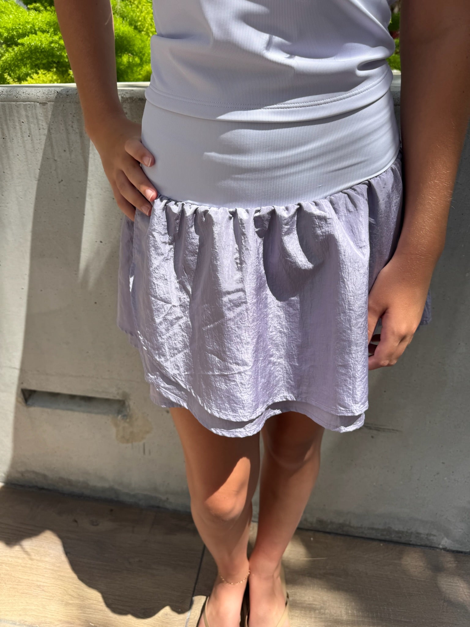 Little olin | Gathered Mini Skort | Vagabond | Apparel | Boutique