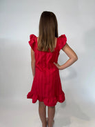 Little Olin | Ruffle Dress Red | Back | Vagabond | Apparel | Boutique