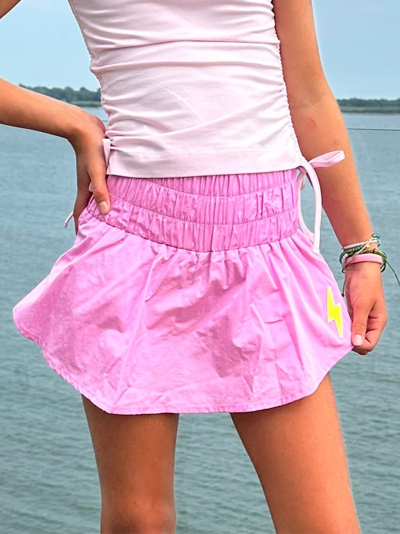 Little | Olin | Skort| Pink | Vagabond | Apparel | Boutique