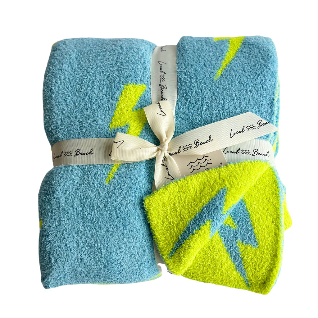 Local Beach Lightning Bolt Luxe Blanket | Vagabond Apparel Boutique
