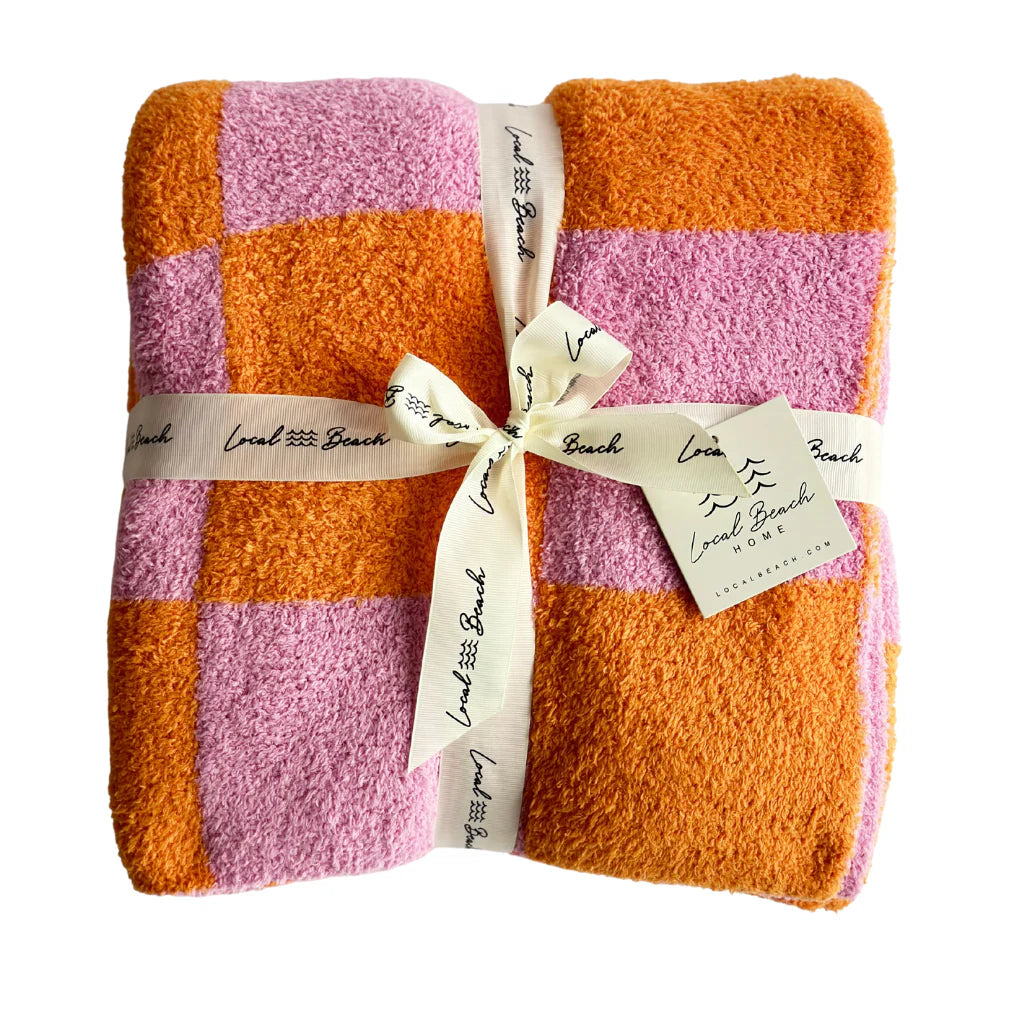 Local Beach Checker Luxe Blanket | Vagabond Apparel Boutique