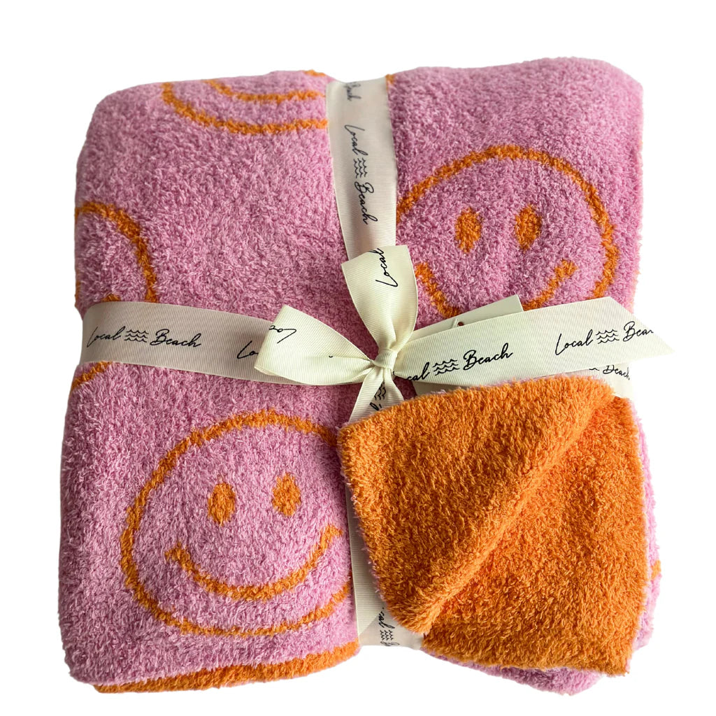 Local Beach Smiley Luxe Blanket | Vagabond Apparel Boutique