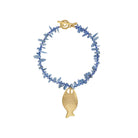 Logan Tay |  Blue Gemstone Fish Necklace | Vagabond | Apparel | Boutique