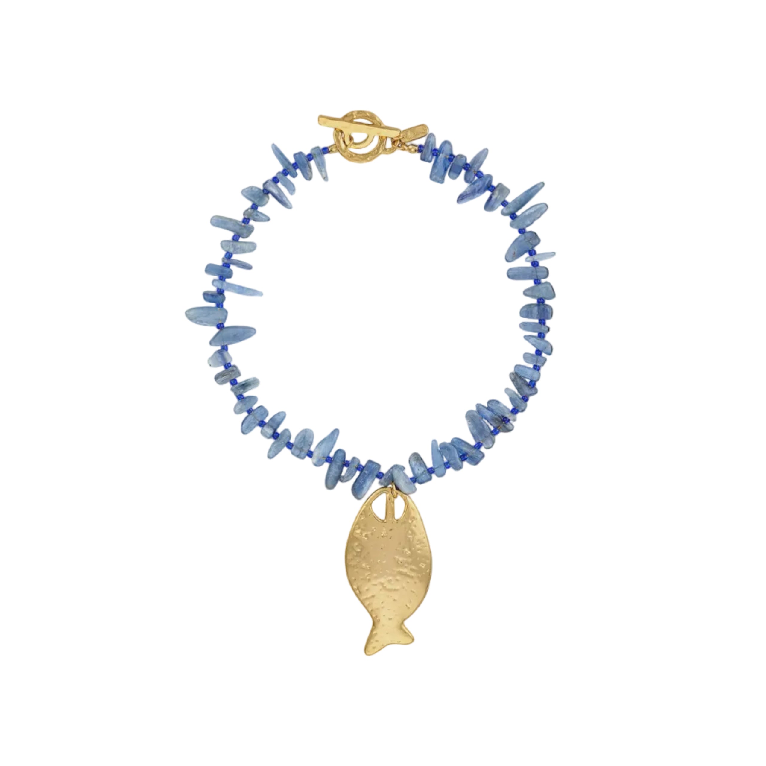 Logan Tay |  Blue Gemstone Fish Necklace | Vagabond | Apparel | Boutique
