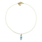 Logan Tay | Mother Of Pearl Beaded Fish Necklace | Vagabond | Apparel | Boutique