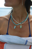 Logan Tay | Mother Of Pearl Beaded Fish Necklace | Model | Vagabond | Apparel | Boutique