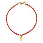 Logan Tay | Orange Beaded Fish Necklace | Vagabond | Apparel | Boutique