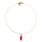 Logan Tay | White Beaded Fish Necklace | Model | Vagabond | Apparel | Boutique