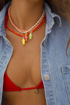 Logan Tay | White Beaded Fish Necklace | Vagabond | Apparel | Boutique