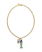 Logan Tay | Long Chain Fish Charm Necklace | Vagabond | Apparel | Boutique