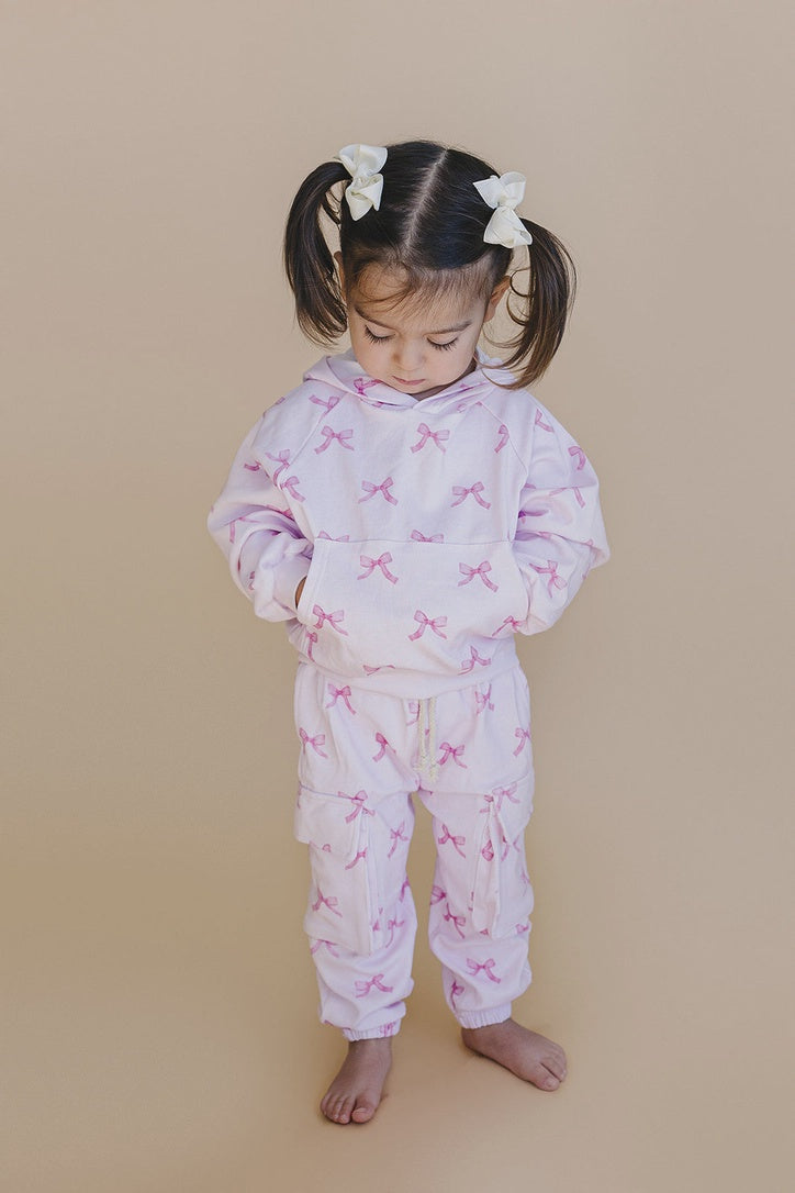 Lucky Panda | Pink Bow Cargo Jogger Set | Vagabond | Apparel | Boutique