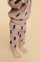 Lucky Panda | Bolts Jogger Set | Mocha | Model | Vagabond | Apparel | Boutique