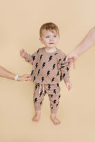 Lucky Panda | Bolts Jogger Set | Mocha | Vagabond | Apparel | Boutique