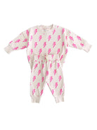 Lucky Panda | Bolts Jogger Set | Pink | Flat | Vagabond | Apparel | Boutique