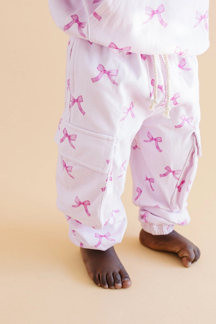 Lucky Panda | Pink Bow Cargo Jogger Set | Pants | Vagabond | Apparel | Boutique