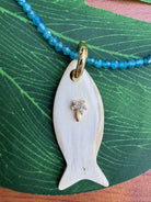 MLO Jewelry | Apatite Necklace W/Palm Tree | Vagabond | Apparel | Boutique