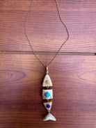 MLO Jewelry | Rollo Chain W/Turquoise Lapis 3D Fish | Vagabond | Apparel | Boutique