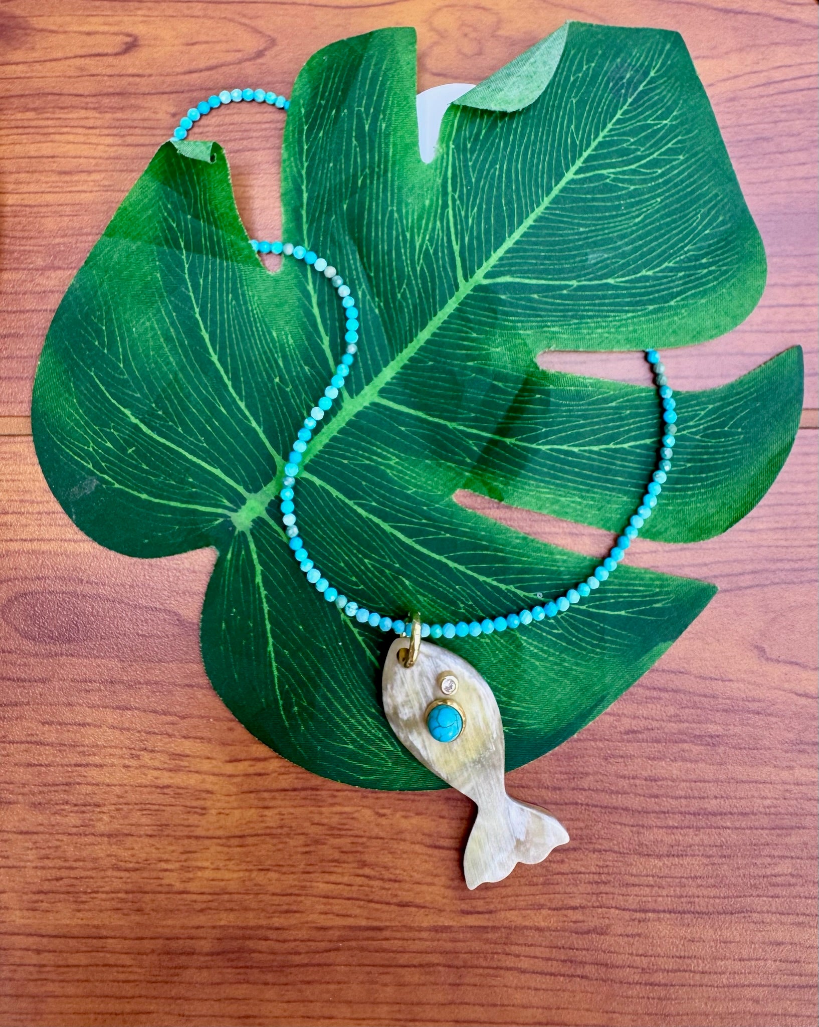 MLO Jewelry |  Turquoise Necklace W/Turquoise Fish | Vagabond | Apparel | Boutique