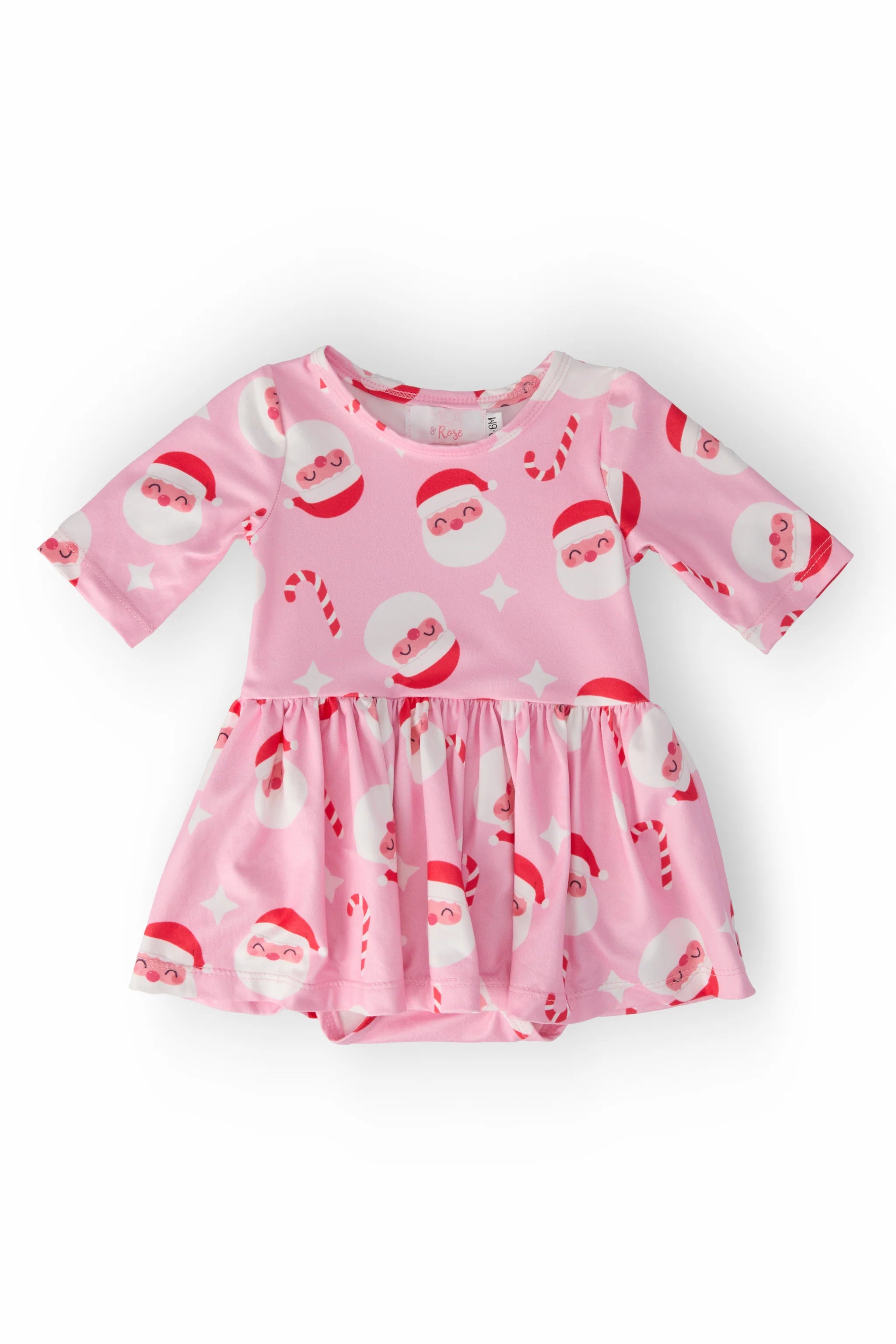 Mila & Rose | Jingle Bells 3/4 Sleeve Twirl Bodysuit | Front | Vagabond | Apparel | Boutique