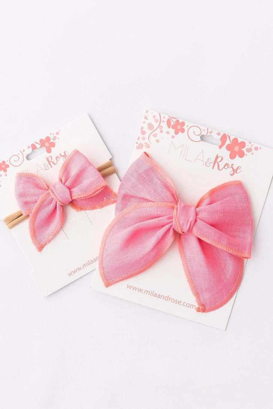 Mila & Rose | Classic Hair Bow Clip | Bubblegum | Vagabond | Apparel | Boutique