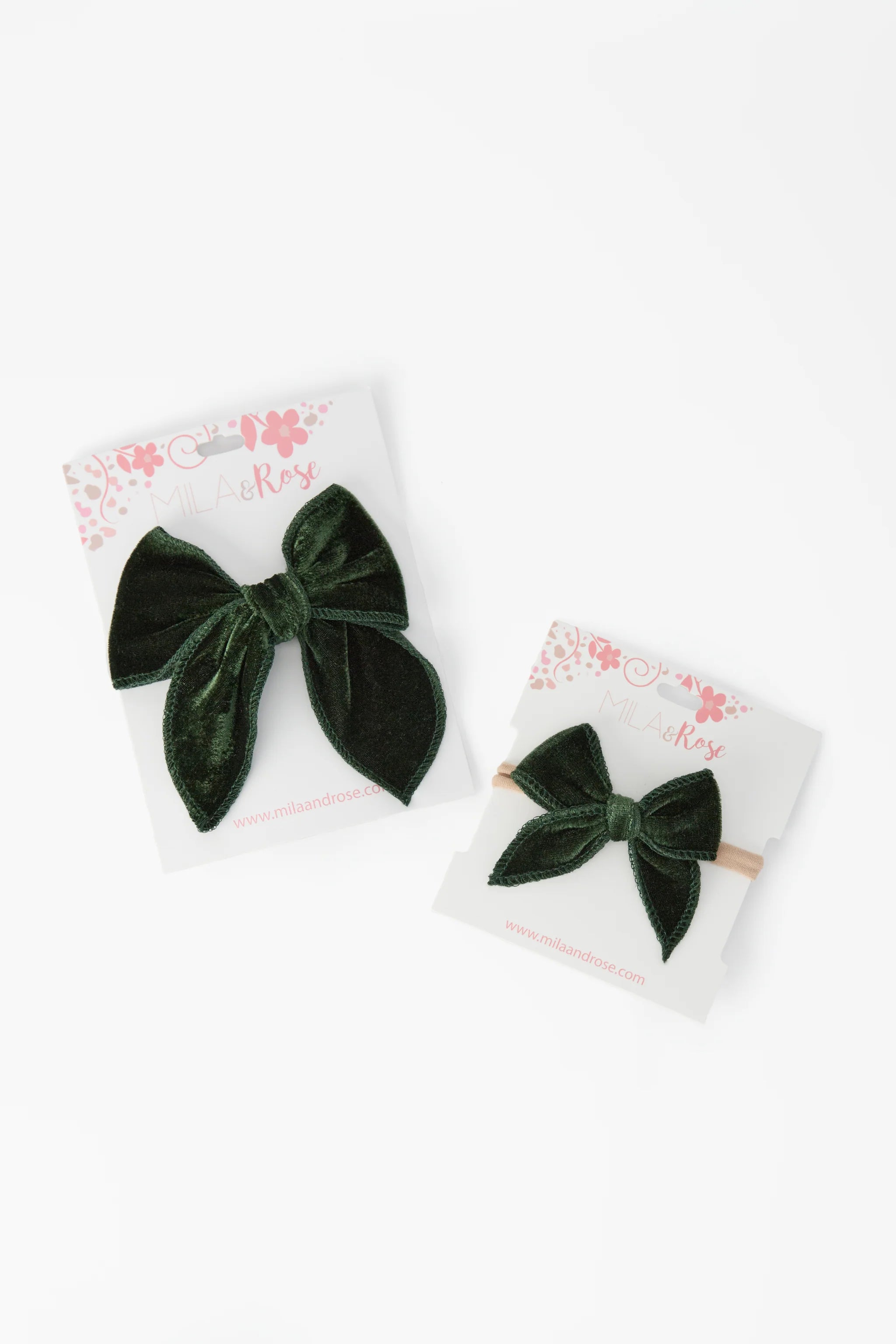 Mila & Rose | Classic Hair Bow Clip | Green | Vagabond | Apparel | Boutique