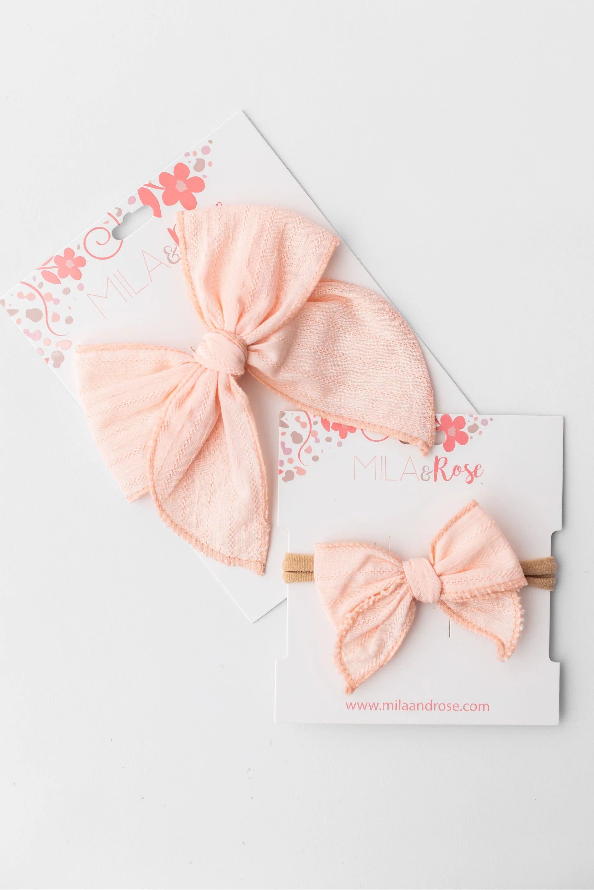 Mila & Rose | Classic Hair Bow Clip | Petal Pink| Vagabond | Apparel | Boutique