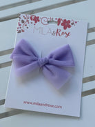 Mila & Rose | Tulle Hair Bow | Lavender | Vagabond | Apparel | Boutique