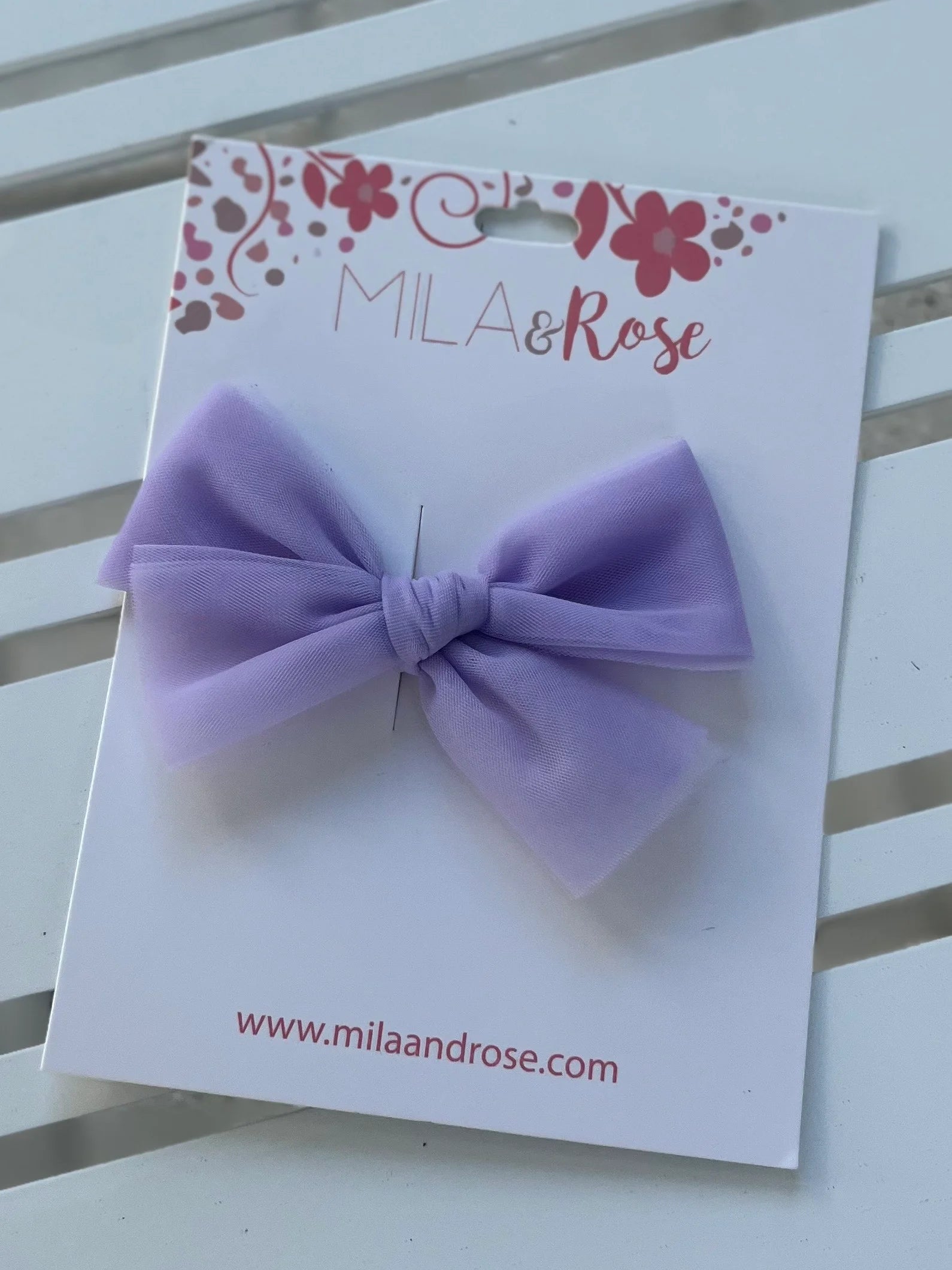 Mila & Rose | Tulle Hair Bow | Lavender | Vagabond | Apparel | Boutique