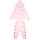 Mini Dreamer | Alexia Smiley Face Zip Hoodie and Pant Set | Pink | Vagabond | Apparel | Boutique