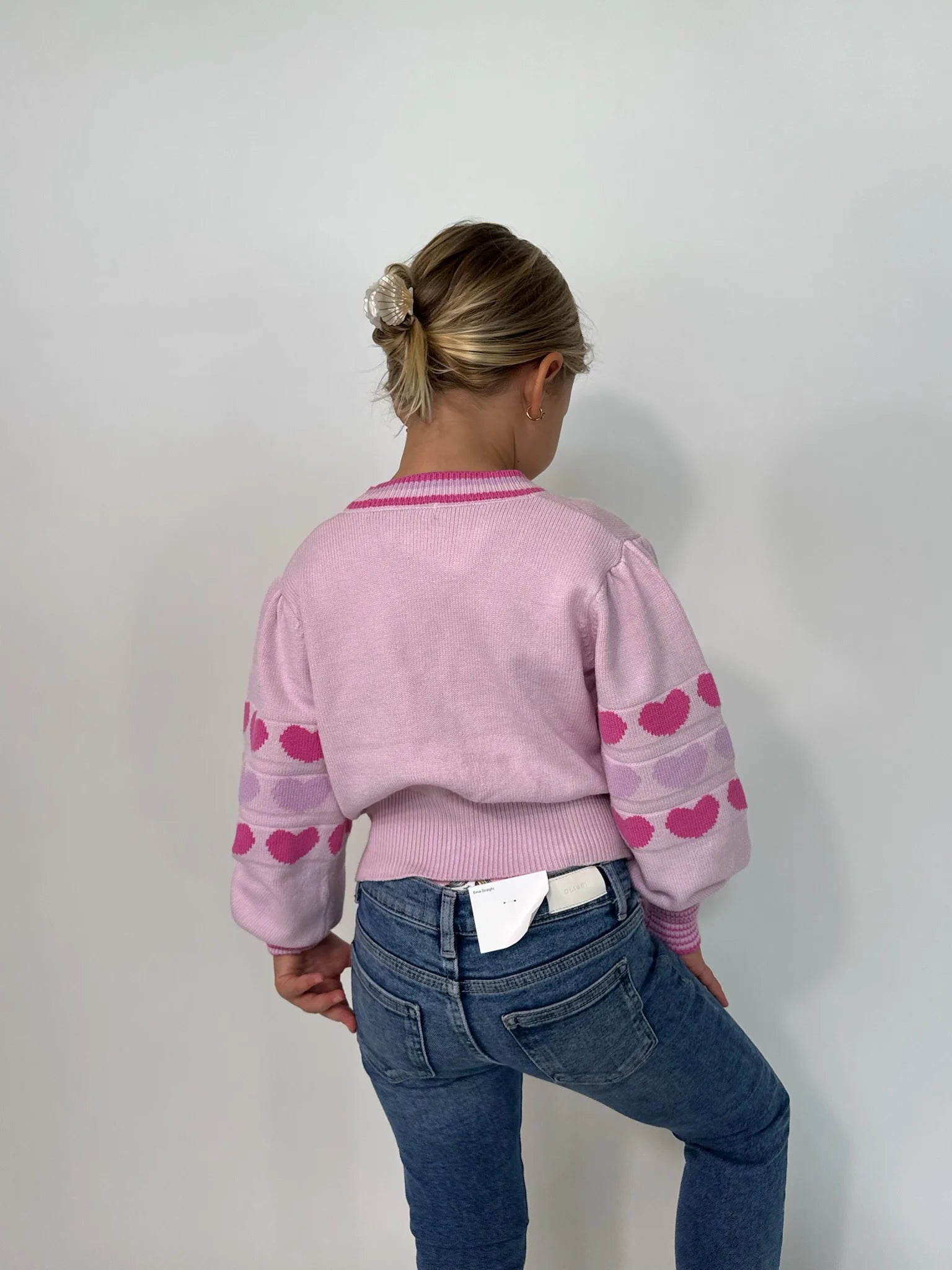 Mini Dreamer | Celine Heart Cardigan | Model | Back | Vagabond | Apparel | Boutique
