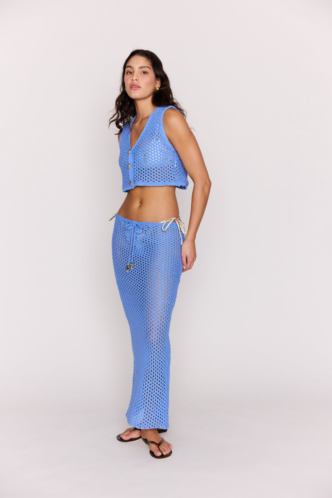 Mink Pink | Balmy Crochet Hipster Skirt | Side | Vagabond | Apparel | Boutique