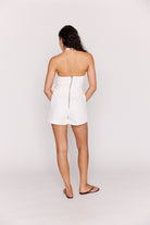 Mink Pink | Cove Denim Halter Playsuit | Back | Vagabond | Apparel | Boutique