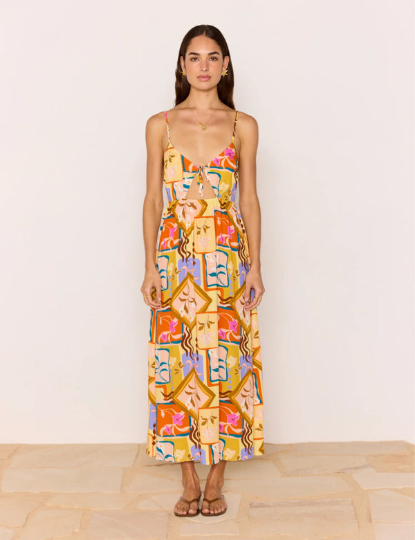 mink pink orange dress MinkPink Sweet Slice Maxi Dress Coral Orange