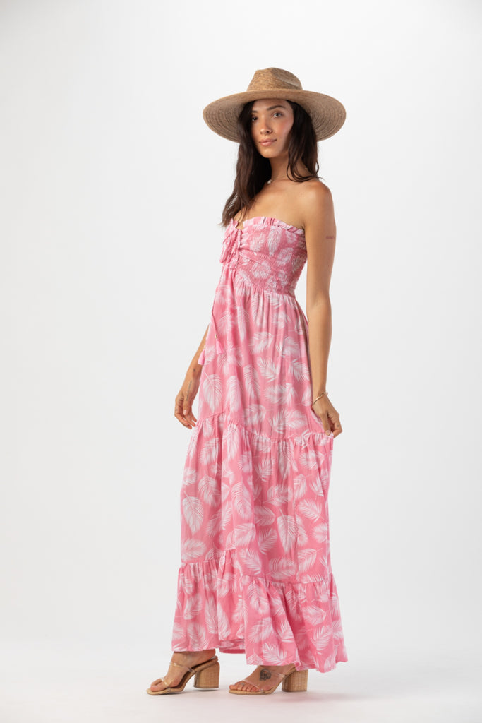 Tiare Hawaii Nina Maxi Dress Palm Rose