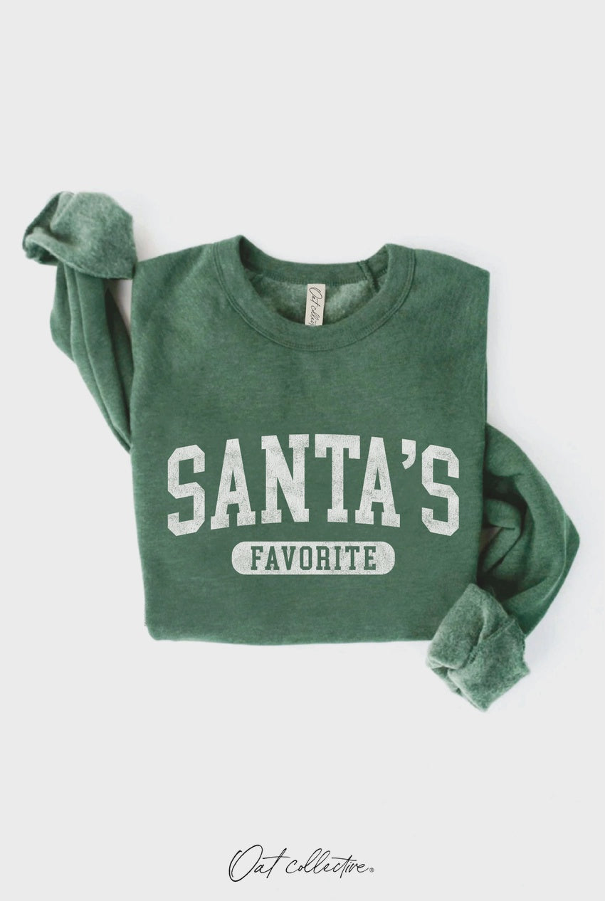 Oat Collective Santas Favorite Graphic Sweatshirt