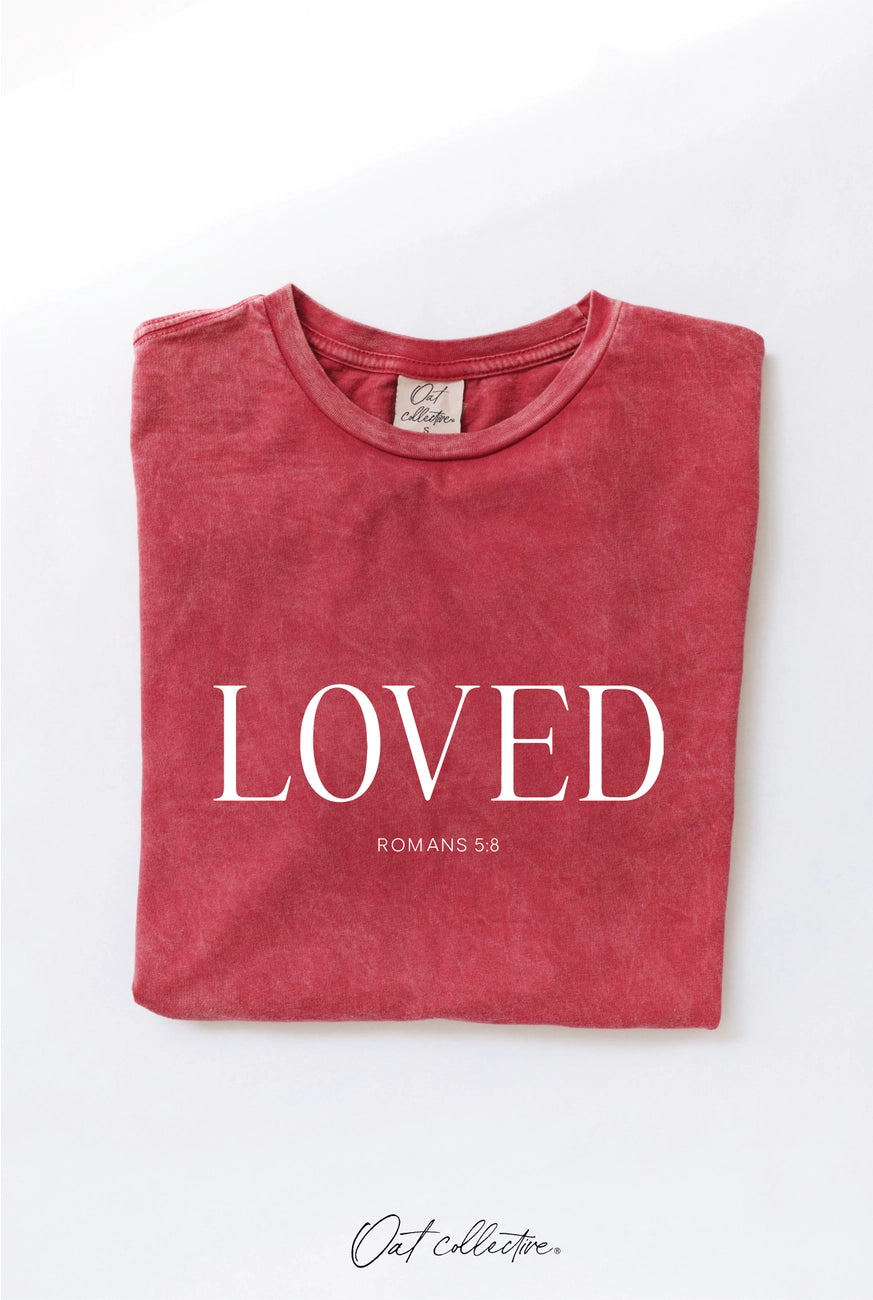 Oat Collective | Loved Romans 5:8 Graphic Top | Vagabond | Apparel | Boutique