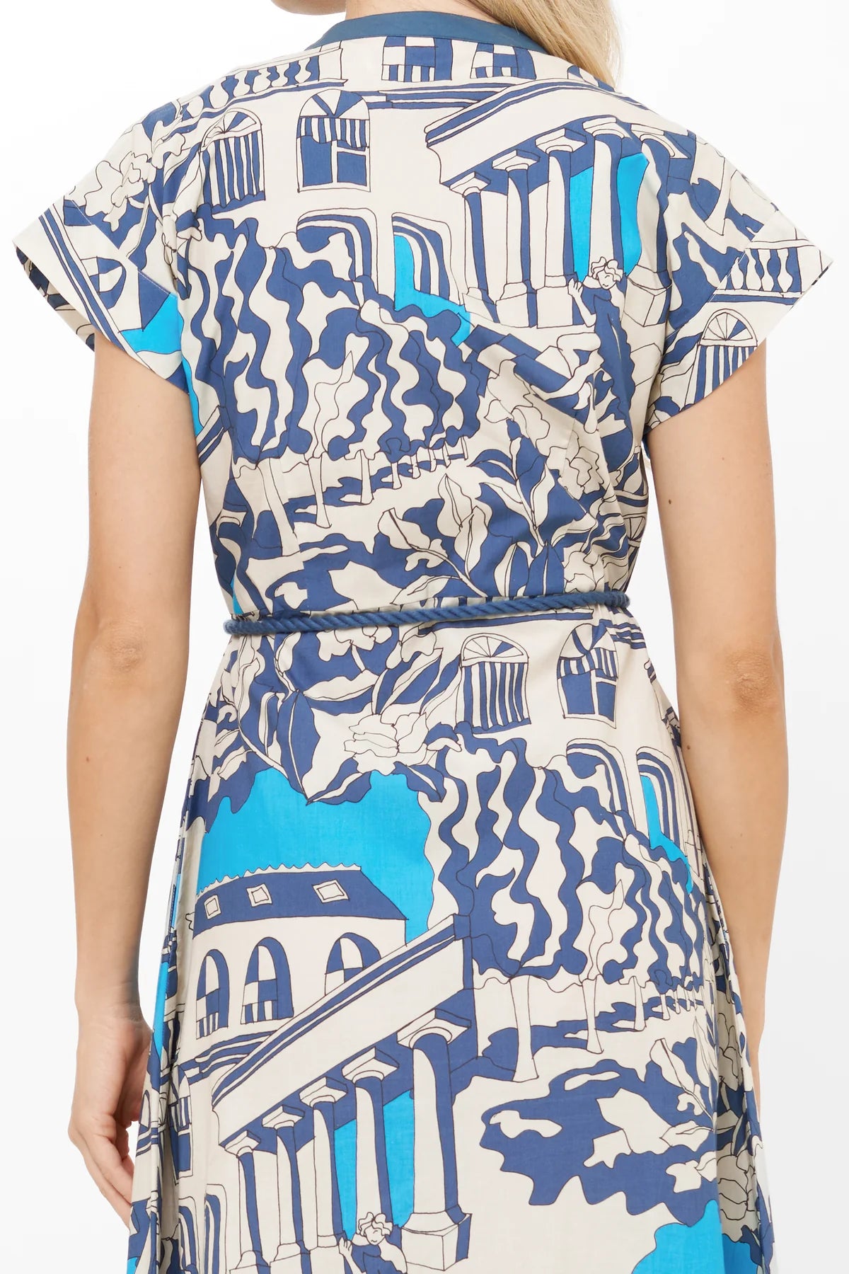 Oliphant | Cap | Sleeve | Dress | Roma | Blue | Vagabond | Apparel | Boutique