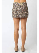 Olivaceous | Amara Leopard Mini Skirt | Back | Vagabond | Apparel | Boutique