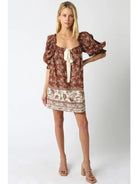 Olivaceous | Cooper Brown Dress | Model | Vagabond | Apparel | Boutique