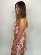 Olivaceous Dress Peach Floral | Vagabond Apparel Boutique