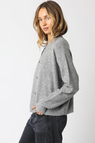 Olivaceous | Gillian Sweater | Heather Grey | Side | Vagabond | Apparel | Boutique