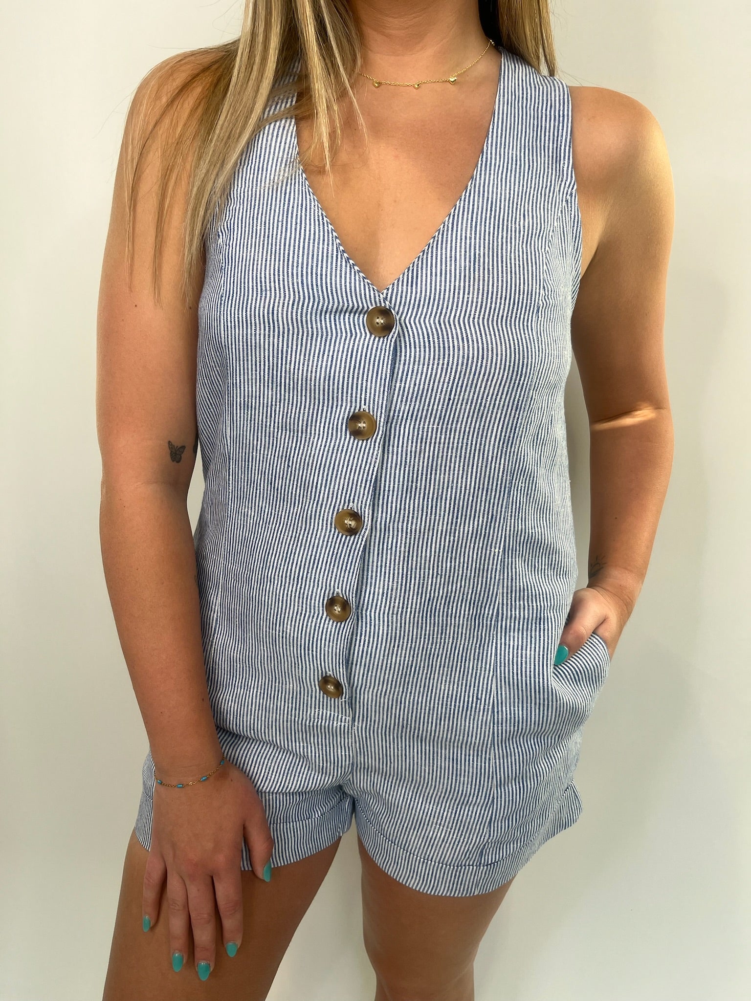 Olivaceous Vest Romper | Vagabond Apparel Boutique