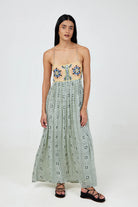 Ollari | Lucia | Maxi | Front | Dress | Close | Vagabond | Apparel | Boutique