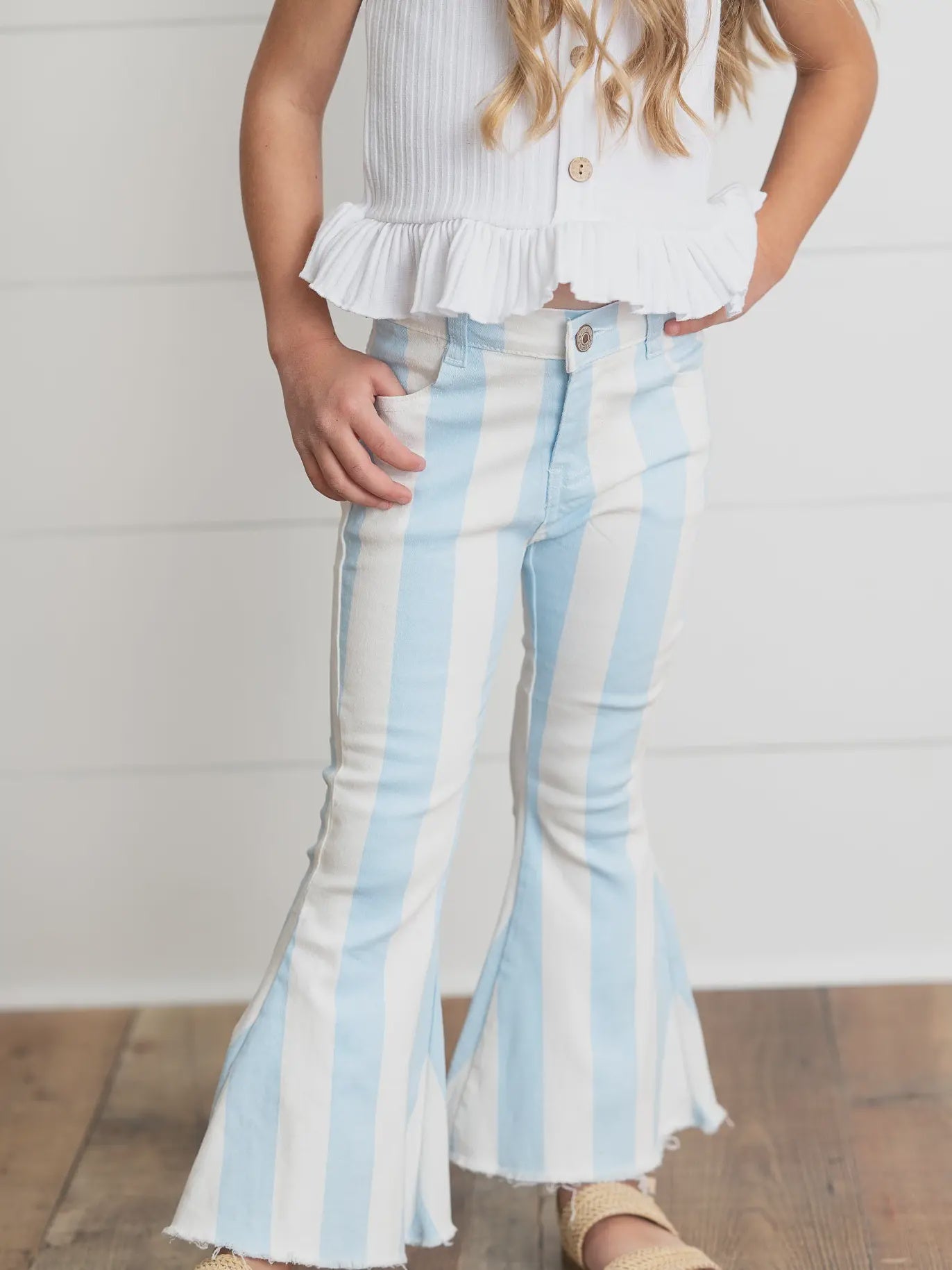 Oopsie Daisy | Stripe Flare Denim Jeans | Vagabond | Apparel | Boutique