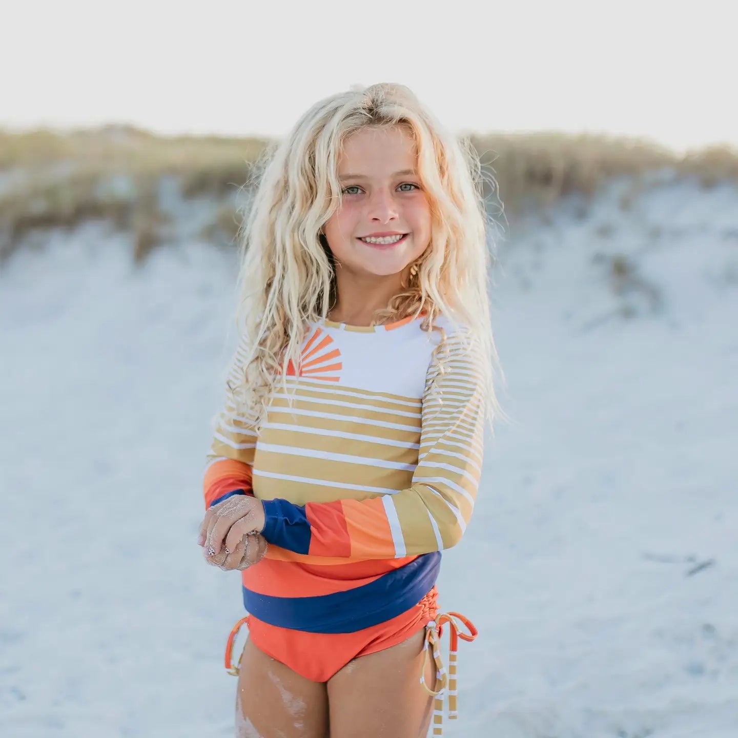 Oopsie Daisy | Kid | Sunset  | Long | Sleeve | Rash | Guard | Vagabond | Apparel | Boutique