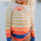 Oopsie Daisy | Kid | Sunset  | Long | Sleeve | Rash | Guard | Vagabond | Apparel | Boutique